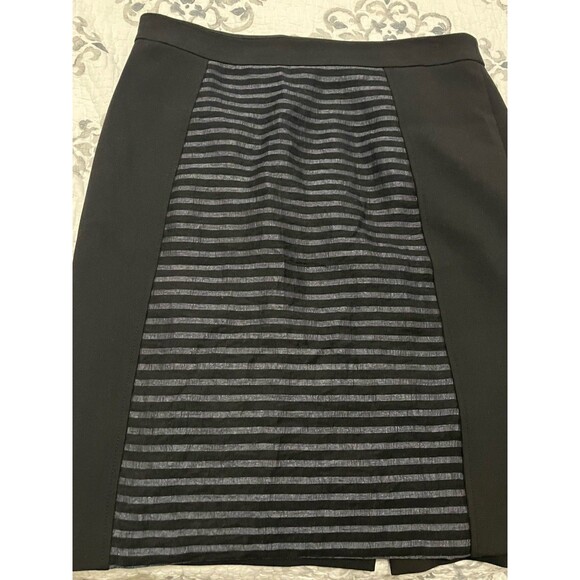 HALOGEN black & grey lined skirt size 10 NORDSTROM - Picture 3 of 4